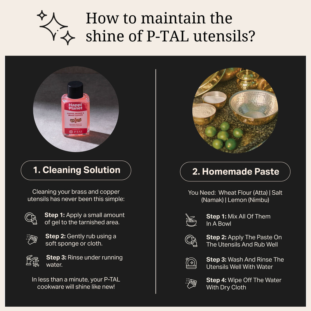 Brass Patila / Milk Topia- Naturally non stick , Non Toxic, Teflon Free P-TAL