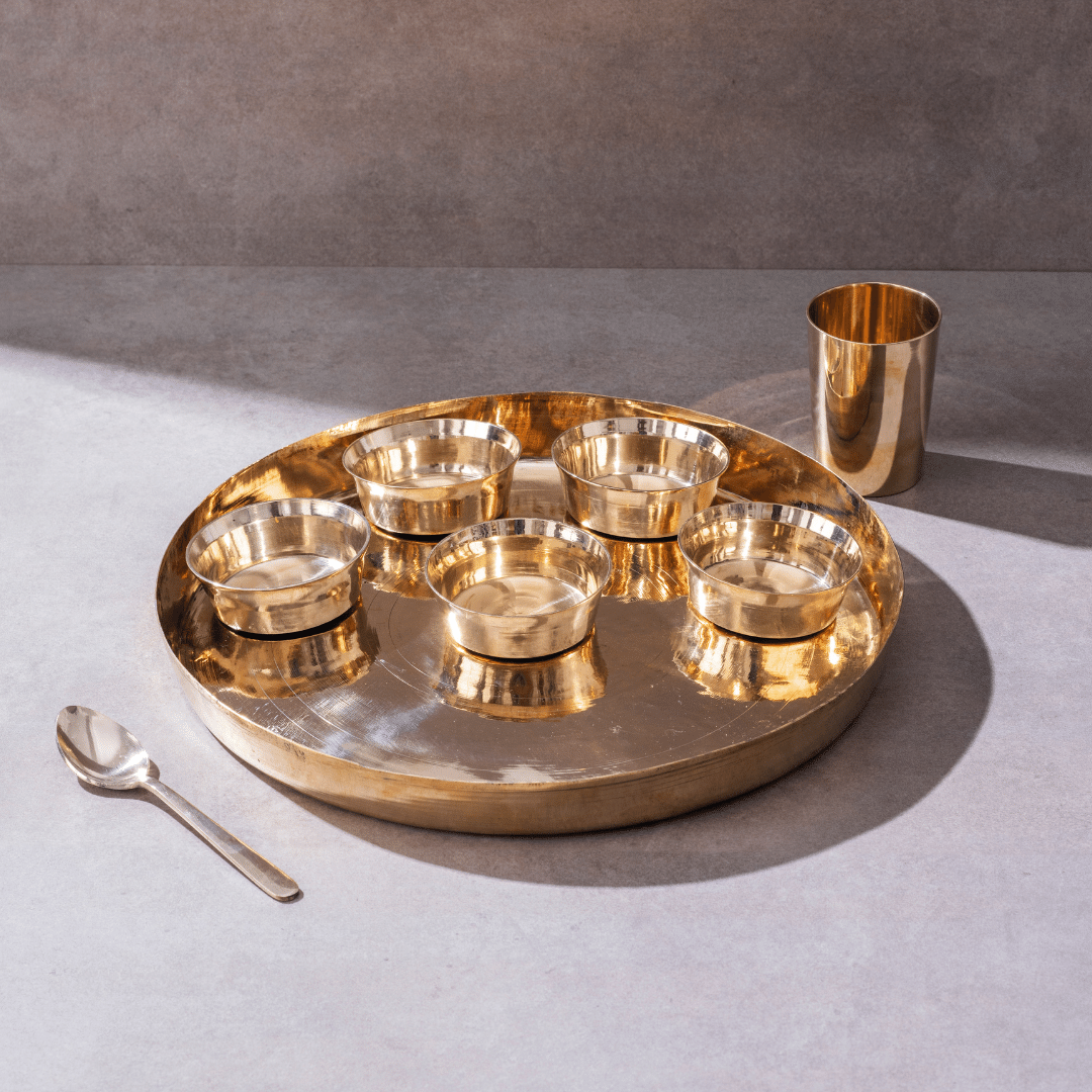 Kansa Dinner Thaali Set (Thaali -13.5")