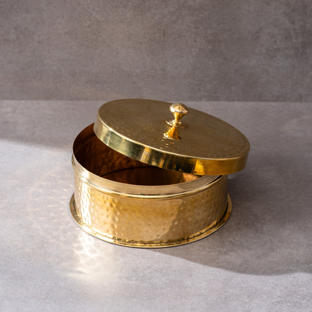 Pure Brass LIDED CHAPATI Dabba