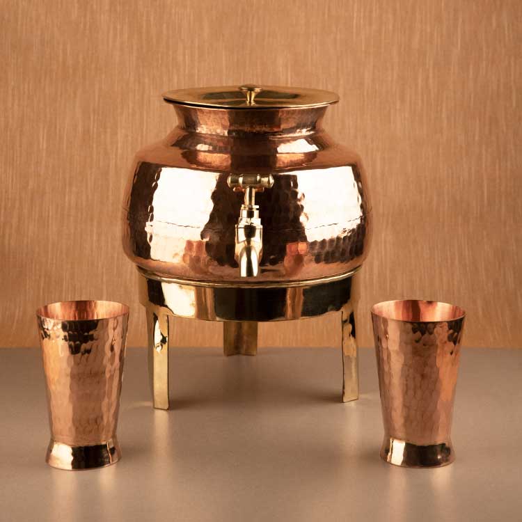 Copper Water Pot Online, Pure Copper Dispenser