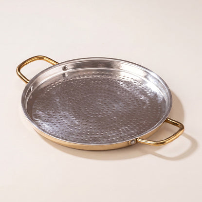 Brass Dosa Tawa with Insulated handle - Naturally Non-Stick Tawa & Uses Less Oil