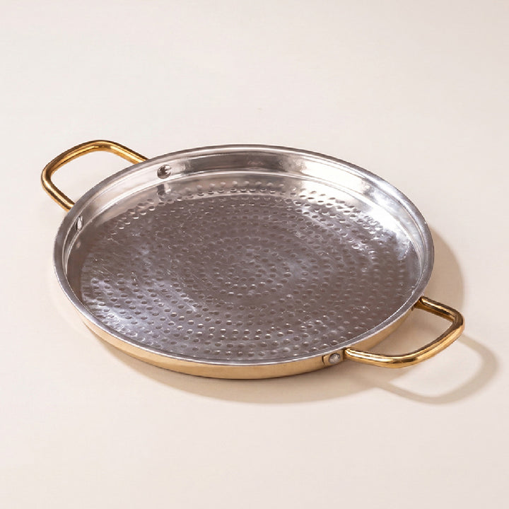 Brass Dosa Tawa with Insulated handle - Naturally Non-Stick Tawa & Uses Less Oil