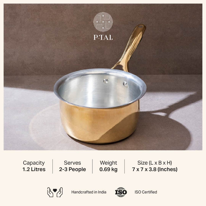 Brass Saucepan with Insulated Handle