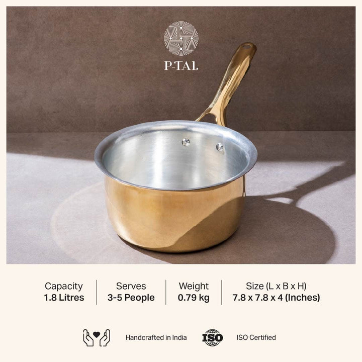 Brass Saucepan with Insulated Handle