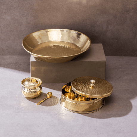 Kitchen Essentials Set (Masala box + Ghee pot + Paraat) P•TAL