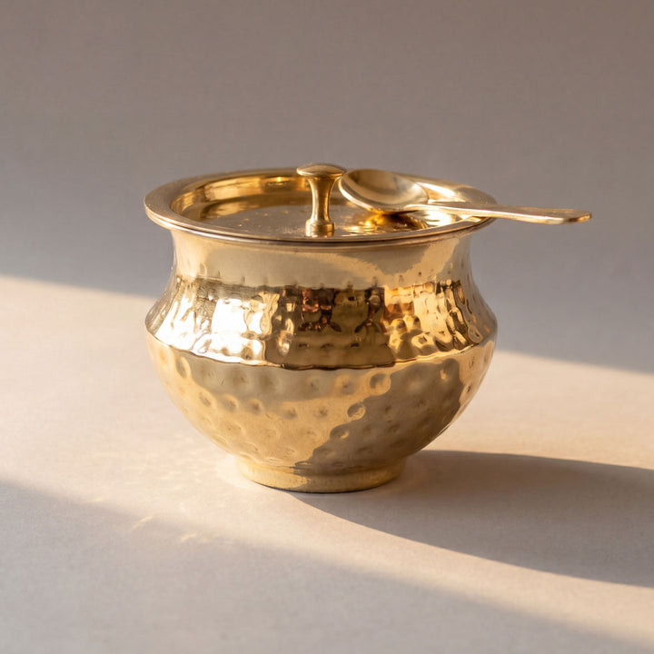 Brass Ghee Pot With Tin Coating