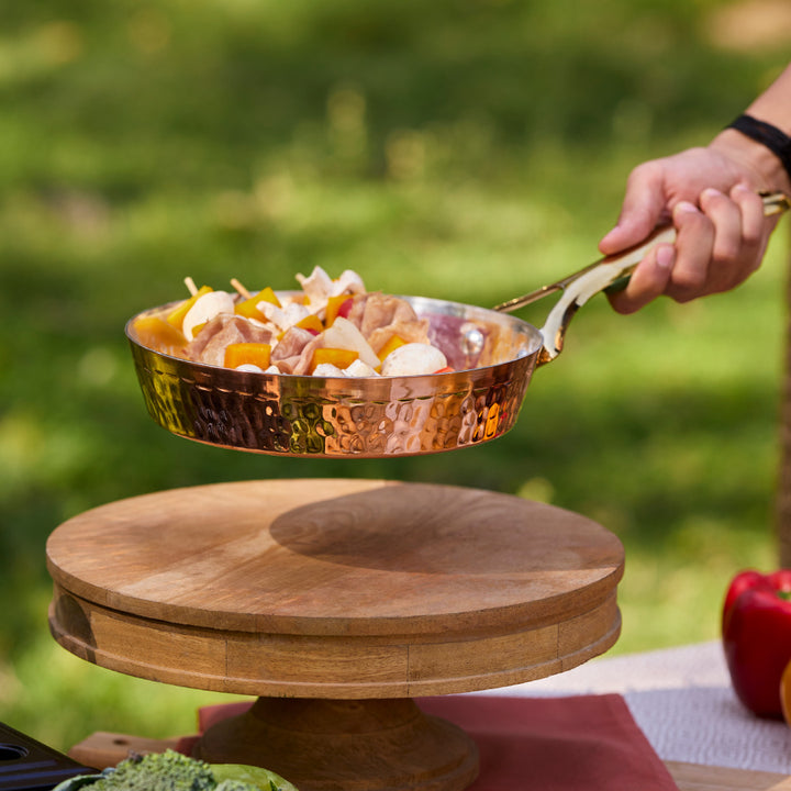 Copper Frypan (Frying Pan) with Insulated Brass Handle