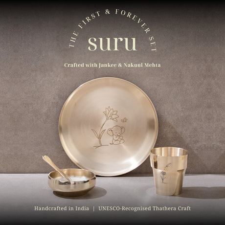 Handcrafted Kids Dinner Set | Pure Kansa