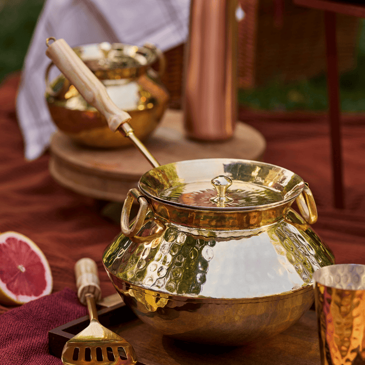 Brass Patili / Degchi - Naturally Non Stick , Non Toxic, Teflon Free