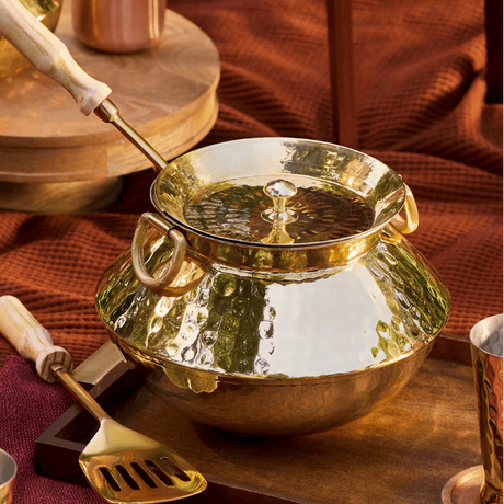 Brass Patili / Degchi - Naturally Non Stick , Non Toxic, Teflon Free P-TAL