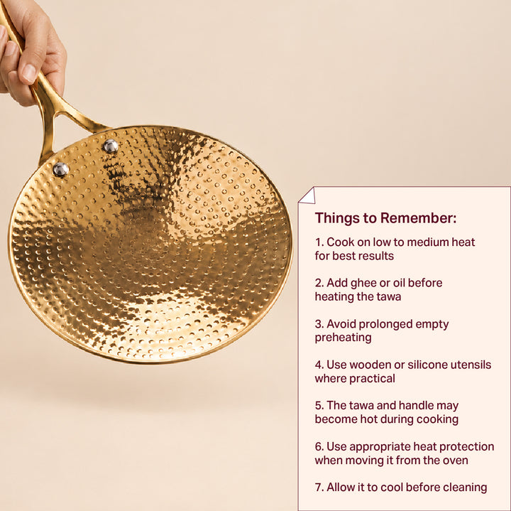 Brass Roti Tawa with Insulated handle
