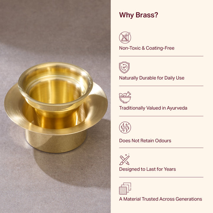 Brass Davara Coffee Serving set in Gift Box (Set of 2)