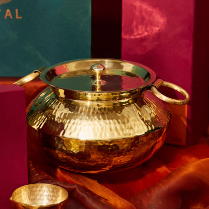 Brass Patili / Degchi - Naturally Non Stick , Non Toxic, Teflon Free P-TAL