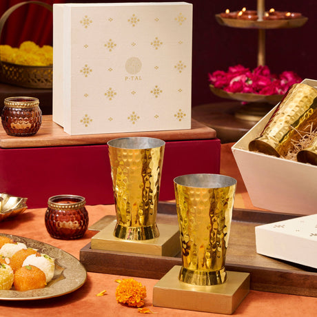 Brass Glass (S) ( set of 2 in gift box ) P-TAL