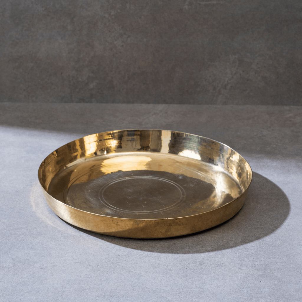 Pure Source India Kansa Thali Set 6 Pieces Gold　並行輸入品