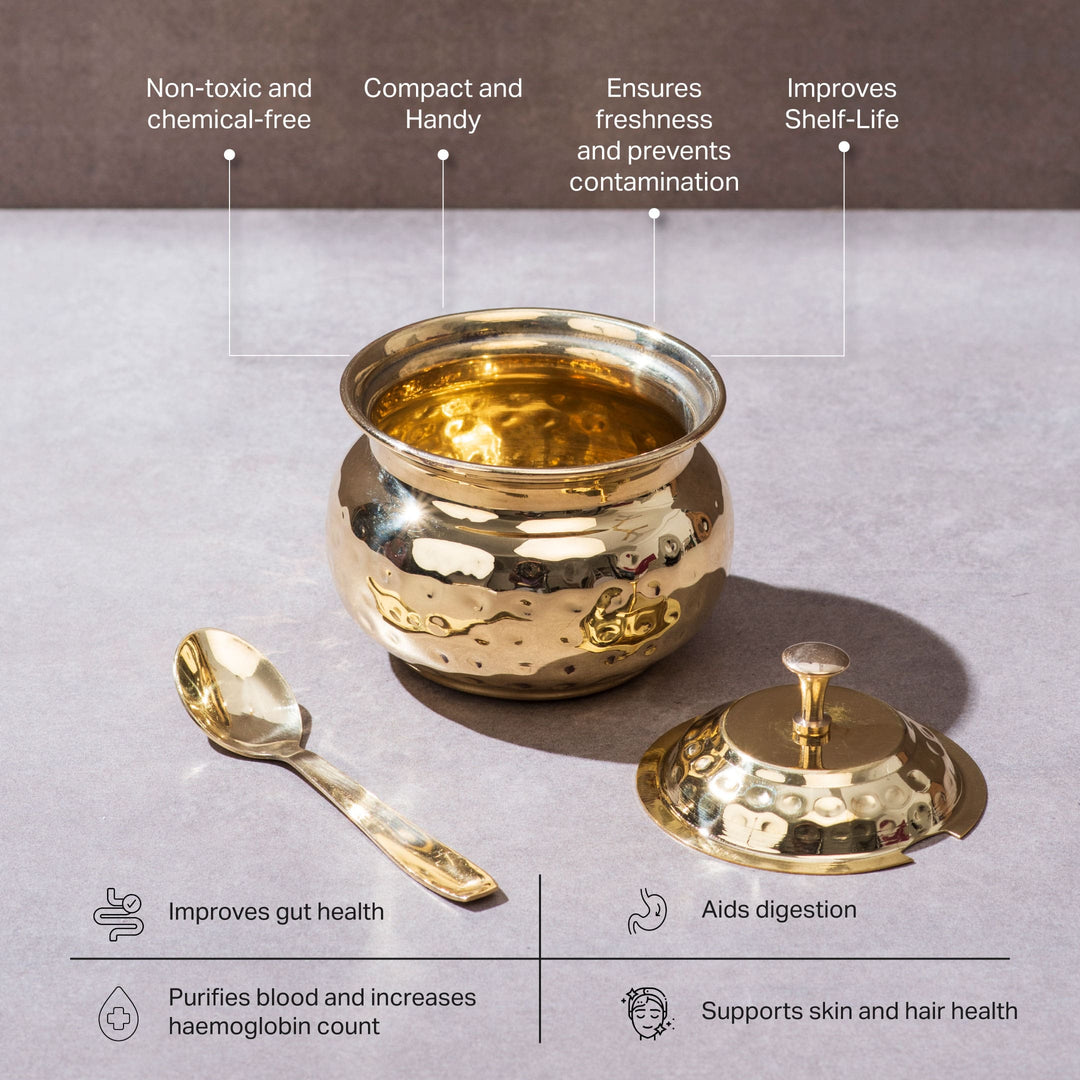 Brass Ghee Pot