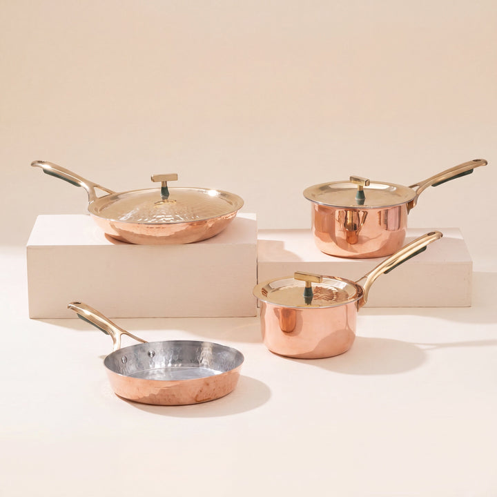 Copper Pots & Pans Set