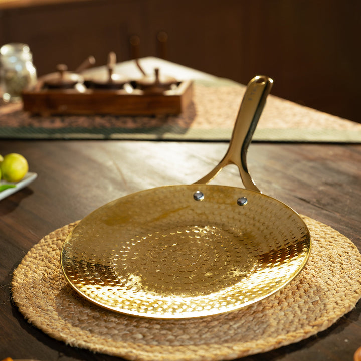 Brass Roti Tawa with Insulated handle