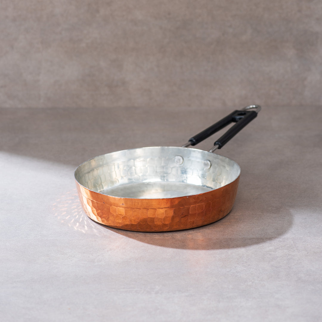 Handmade copper fry pan