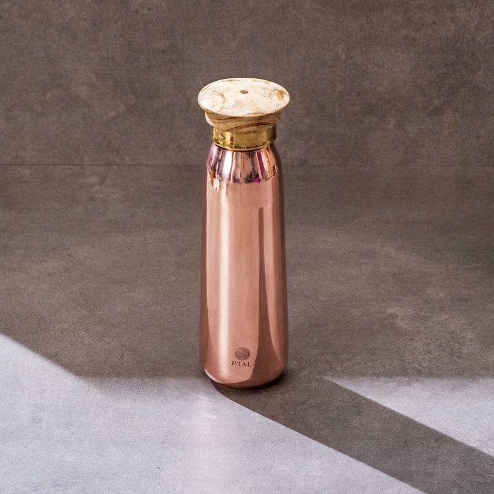 Copper Water Bottle with Sleek Body | P-TAL