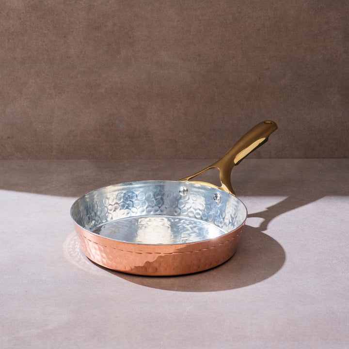 Copper Frypan (Frying Pan) with Insulated Brass Handle