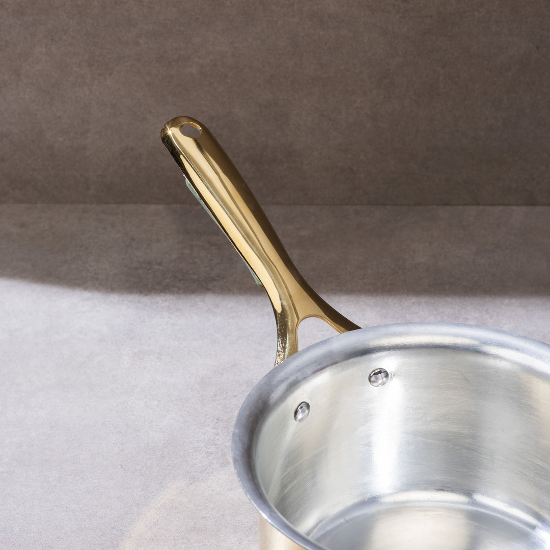 Brass Saucepan with Insulated Handle