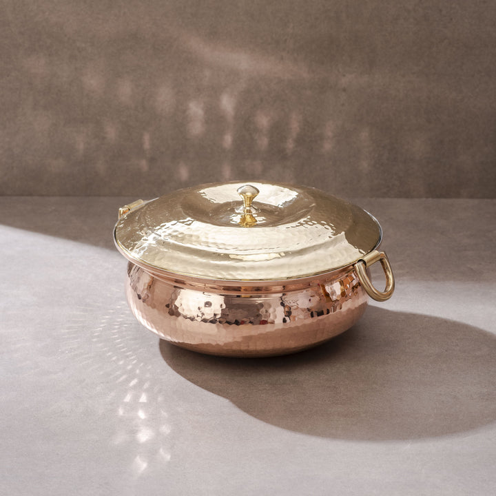 Copper Hammered Lagan - Lagaan for cooking- Naturally non stick , Non Toxic, Teflon Free