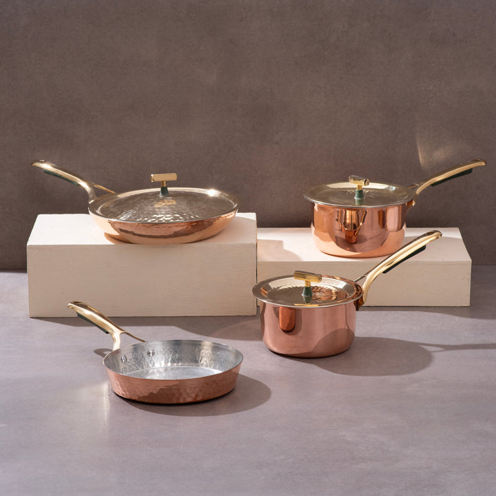 Copper Pots & Pans Set