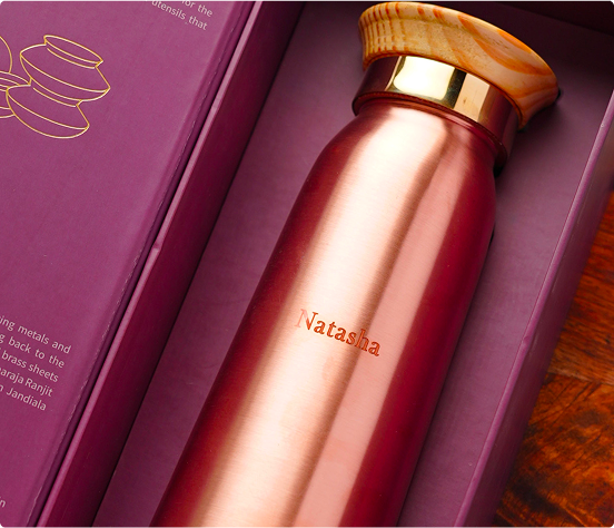 Ultimate Drinkware Gift Set: Copper Bottle and Copper Moscow Mule Mugs