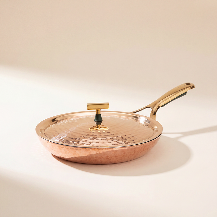 Copper Frying Pan (Frypan with insulated handle - Saute Pan)