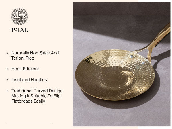 Brass Tawa with Insulated handle- Roti Tawa in Brass