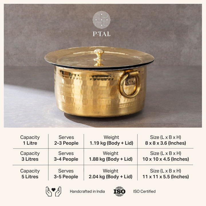 Brass Patila / Milk Topia- Naturally non stick , Non Toxic, Teflon Free