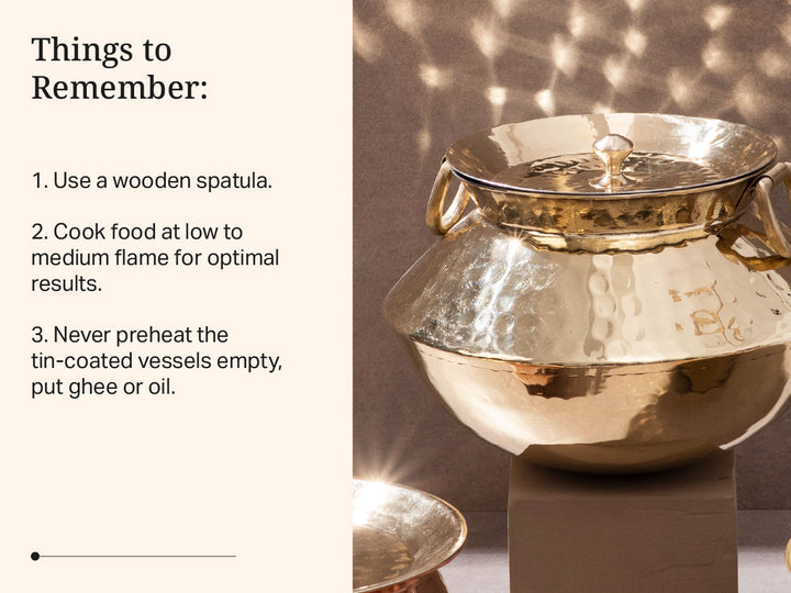 Brass Patili / Degchi - Naturally Non Stick , Non Toxic, Teflon Free