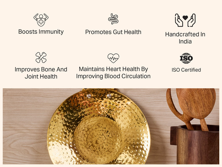 Brass Tawa with Insulated handle- Roti Tawa in Brass