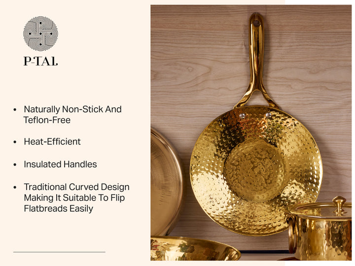 Brass Tawa with Insulated handle- Roti Tawa in Brass