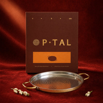 Brass Dosa Tawa with Insulated handle - Naturally Non-Stick Tawa & Uses Less Oil