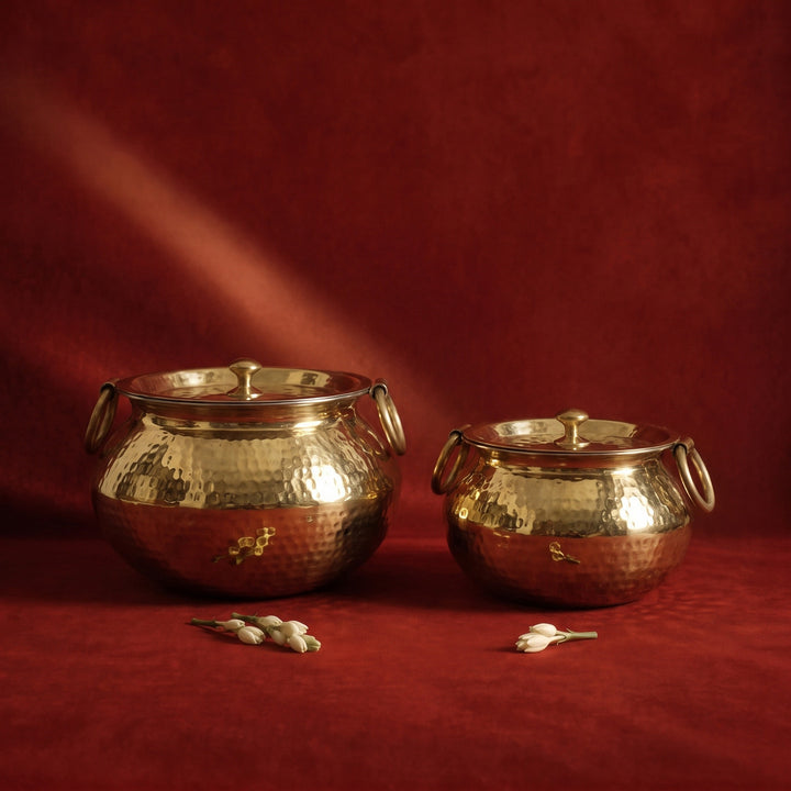 Brass Patili / Degchi - Naturally Non Stick , Non Toxic, Teflon Free