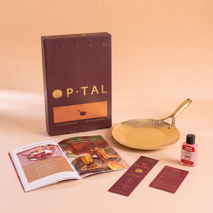 Brass Roti Tawa with Insulated handle