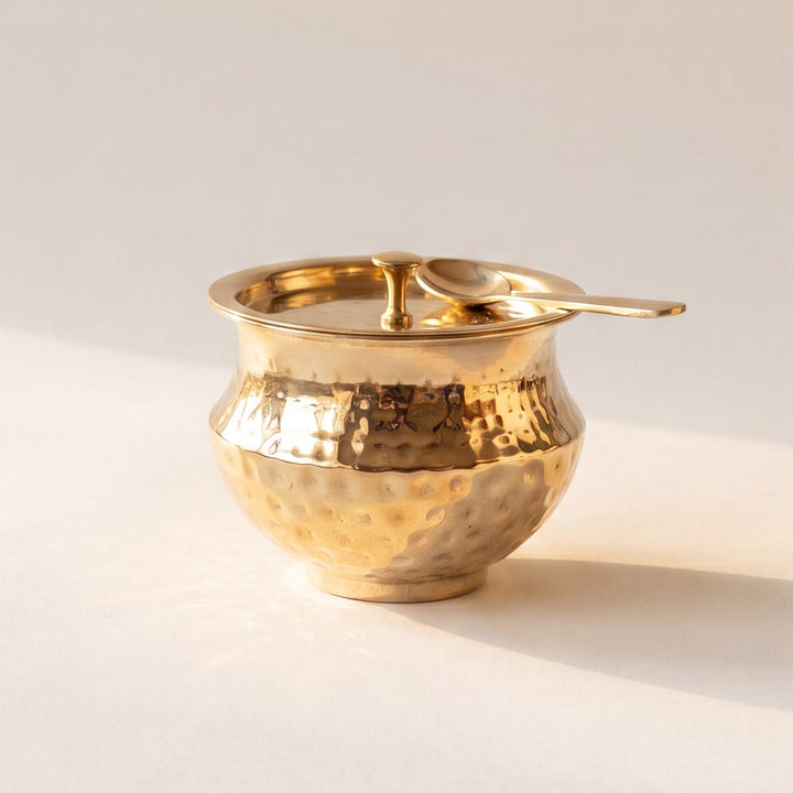 Brass Ghee Pot With Tin Coating