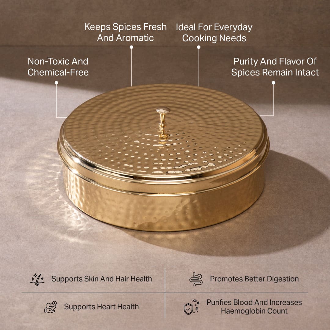 Brass Masala Daani / Spice Box