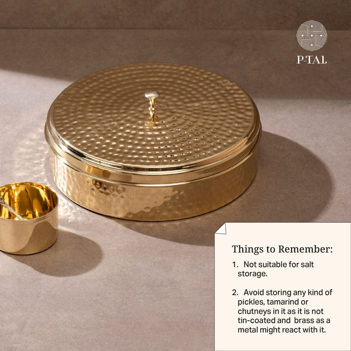 Brass Masala Daani / Spice Box