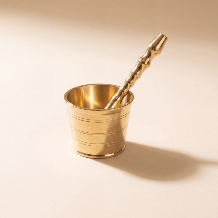 Brass Mortar and Pestle (Okhli)
