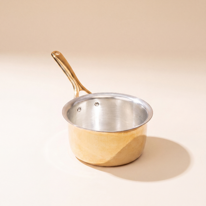 Brass Saucepan with Insulated Handle