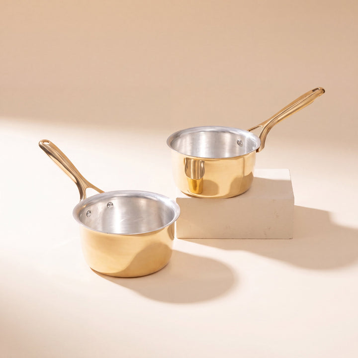 Brass Saucepan with Insulated Handle