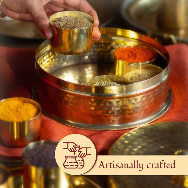 Brass Masala Daani / Spice Box