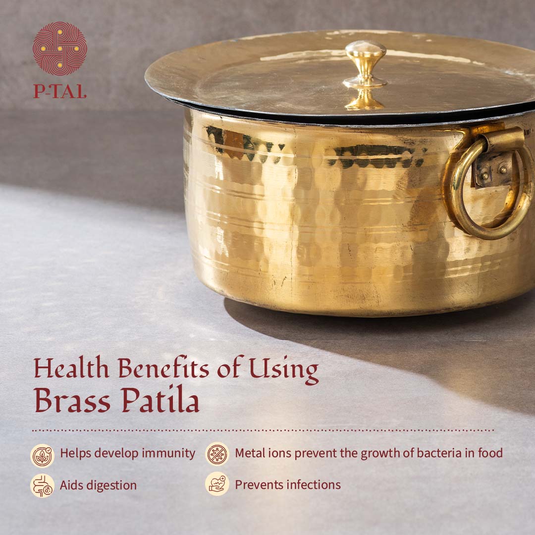 Set of 3 Brass Patilas / Milk Topias (1L, 3L, 5L)