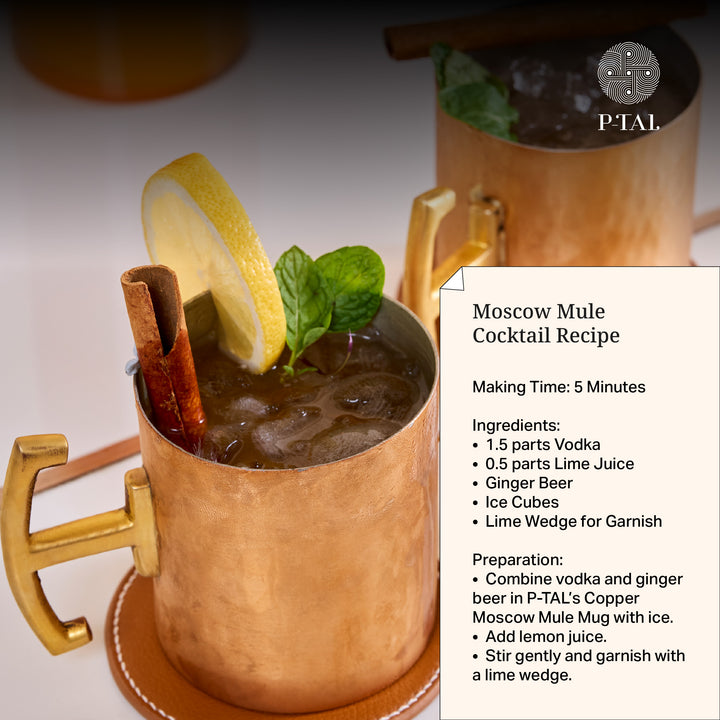 Copper Moscow Mule Mugs (Set of 2 in gift box)