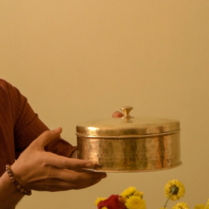 Brass Chapati Box / Roti dabba