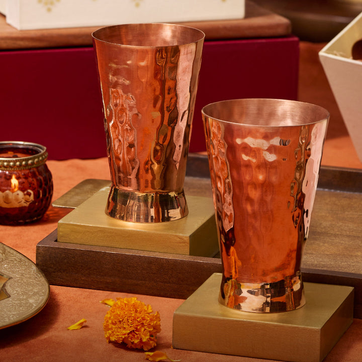 Copper Glass Set of 2 in a gift box