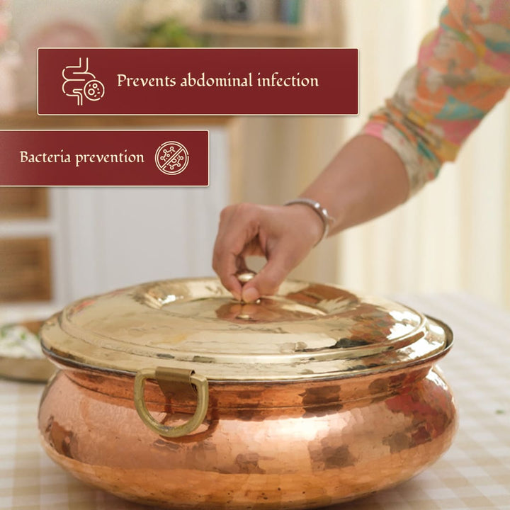 Copper Hammered Lagan - Lagaan for cooking